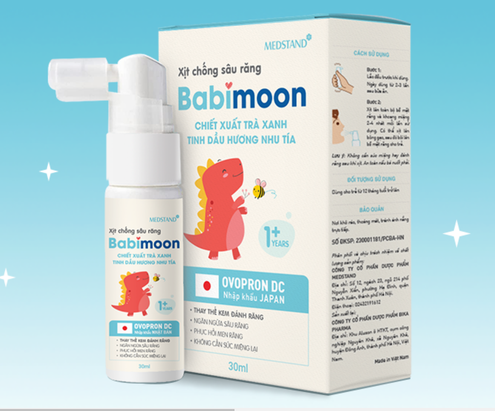 Xịt chống sâu răng Babimoon 30ml dành cho bé từ 12 tháng tuổi