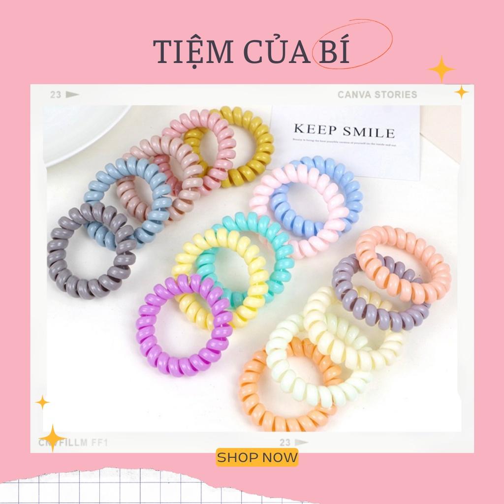 Dây cột tóc lò xo nhiều màu dễ thương xinh xắn cho bạn gái