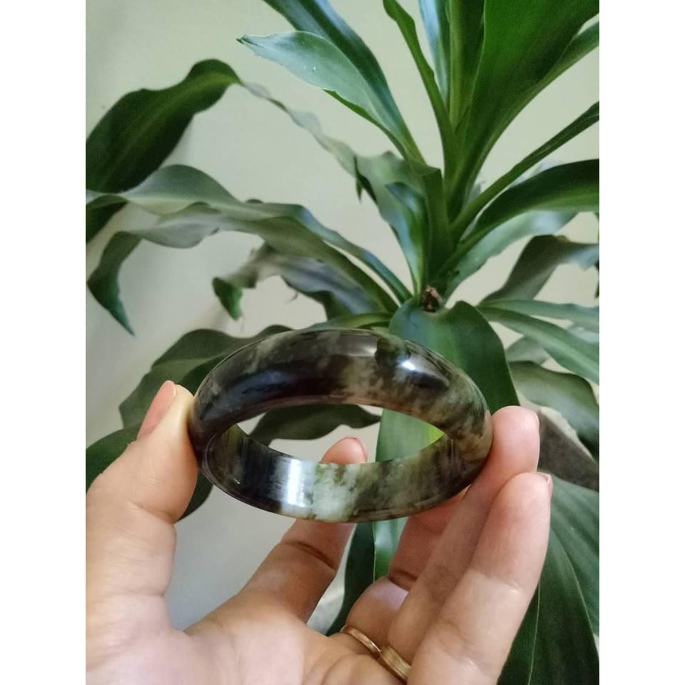Vòng Đá Phong Thủy Suối Giàng đk 55cm Vân Xanh Đậm 01