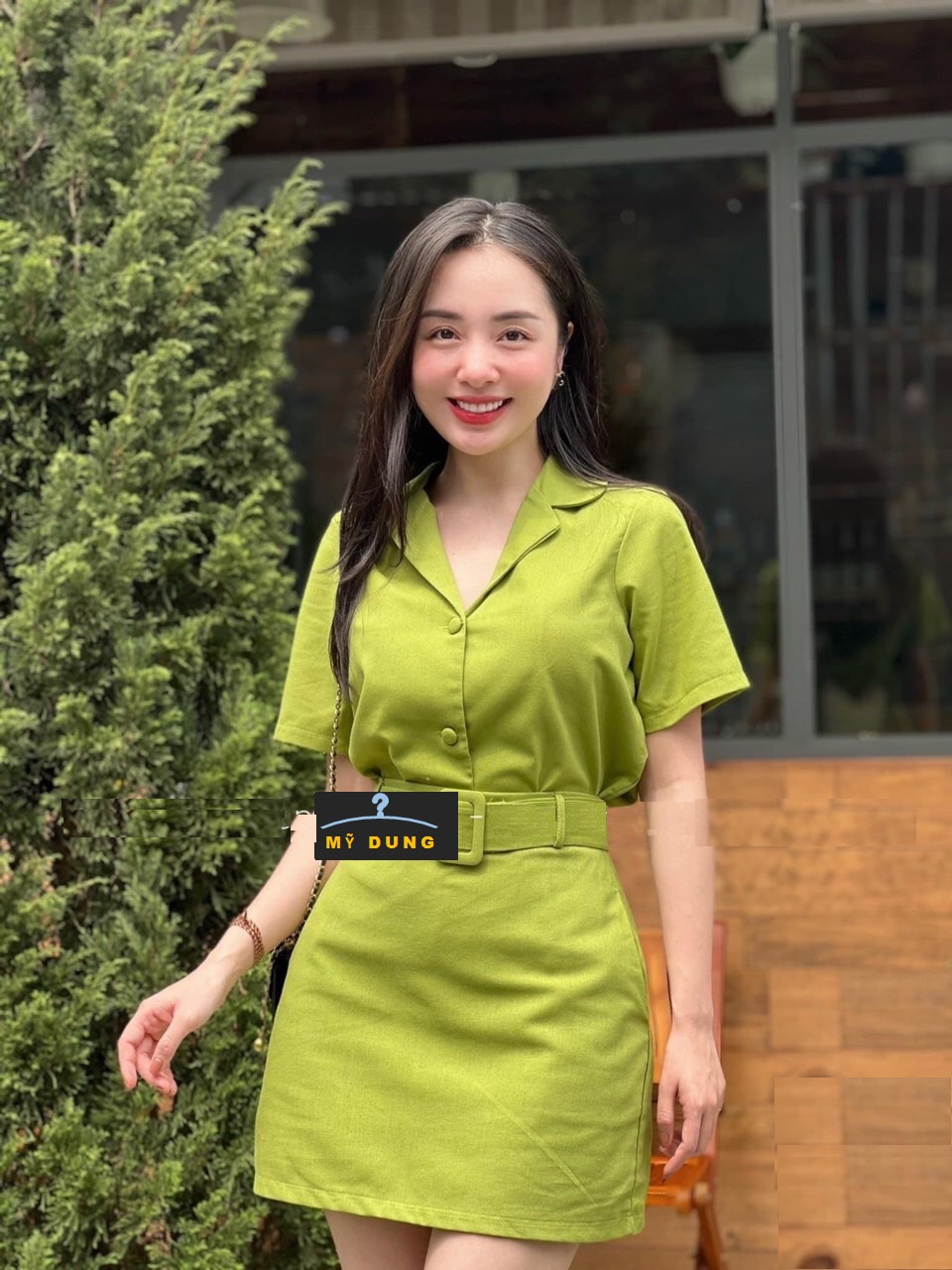 SET ÁO CỔ VEST FORM DÀI+ QUẦN SHORT+ BEL- THANH LỊCH, SANG TRỌNG