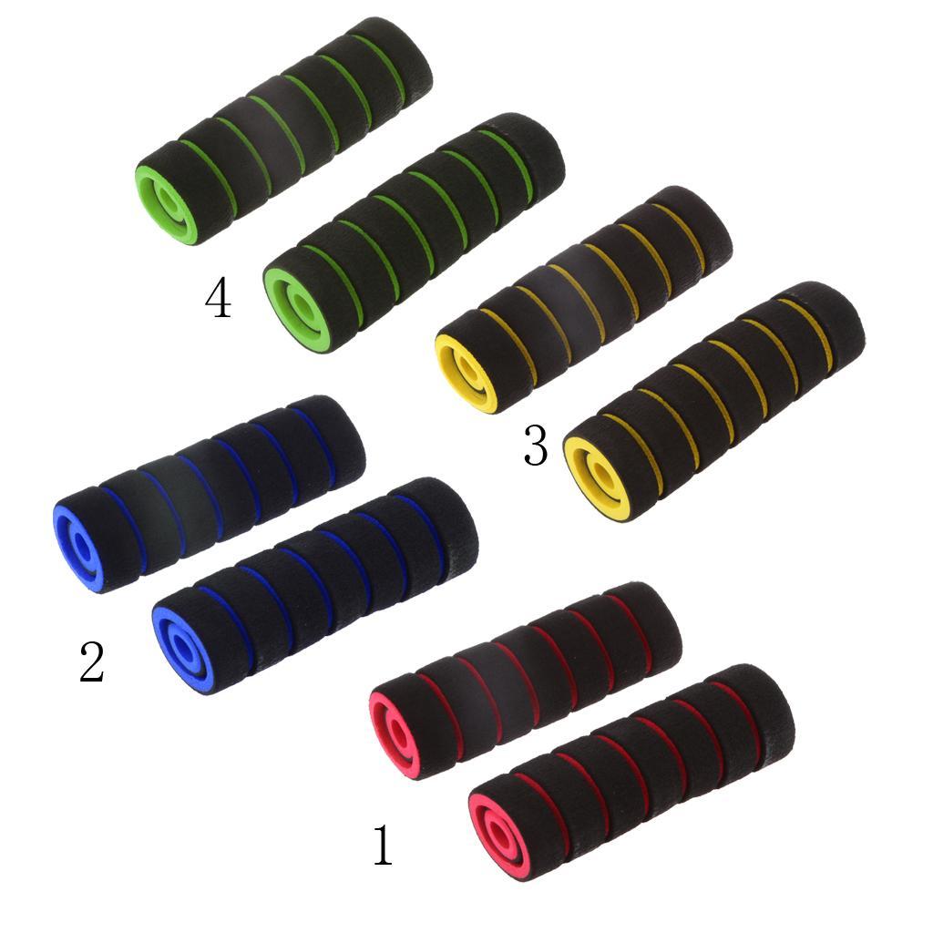 4 in 1 Motorcycle Foam Nonslip Handlebar Hand Grips Cover Set Gloves