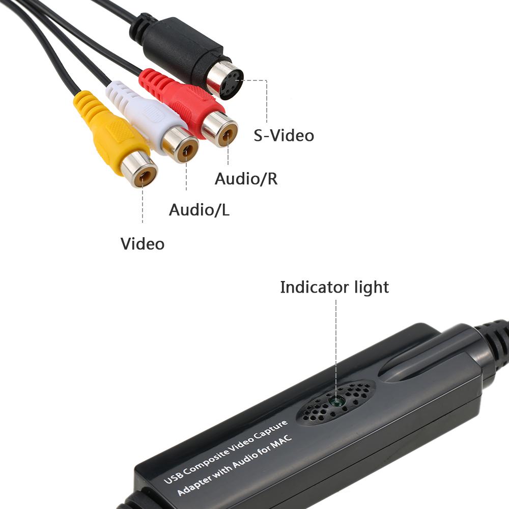 Đầu Chuyển Đổi Thẻ Ghi Hình Video cho MAC OS 10.4 - 10.12 Máy quay VHS Tape VCR DVD TV Box