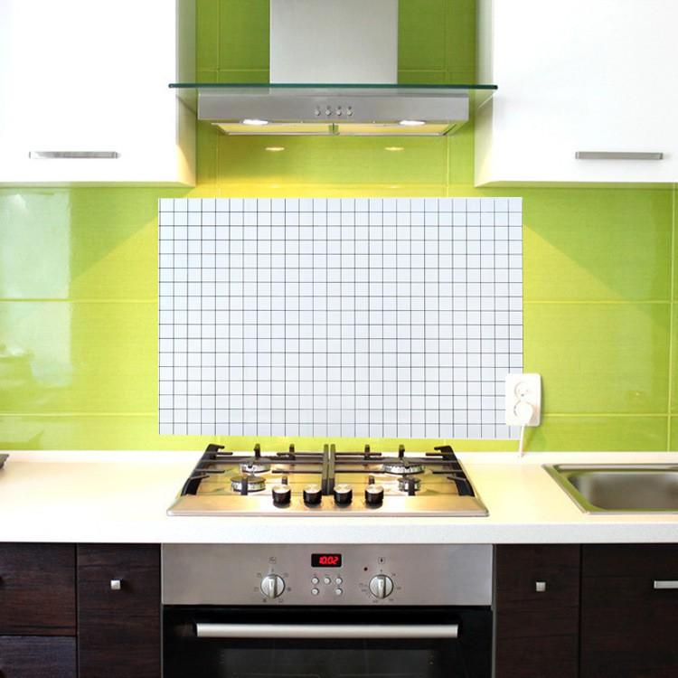 Giấy Dán Tường Nhà Bếp Tráng Nhôm Hình Caro 70x45cm Nhiều Màu