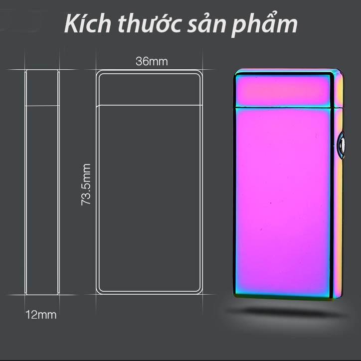 Hộp Quẹt Điện 4 Tia Plasma Chạm Khắc Hình Rồng Cá Tính Kèm Hộp Đựng Cao Cấp BLJL609