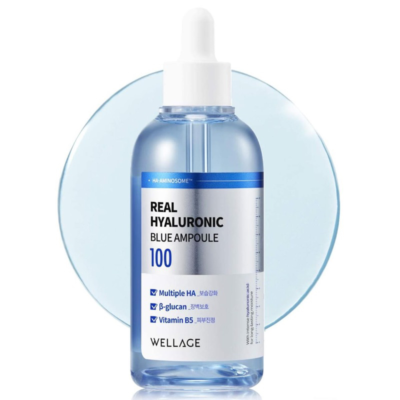 Tinh Chất Dưỡng Ẩm WELLAGE Real Hyaluronic Blue Ampoule 100- 75ml