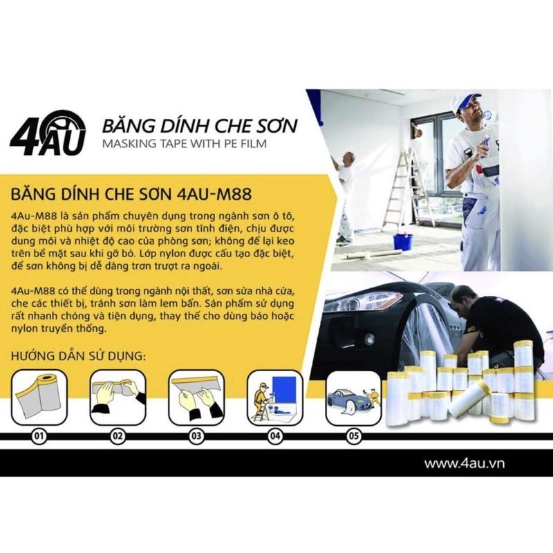 Băng dính che phủ sơn - keo che sơn ô tô khổ 550-1100