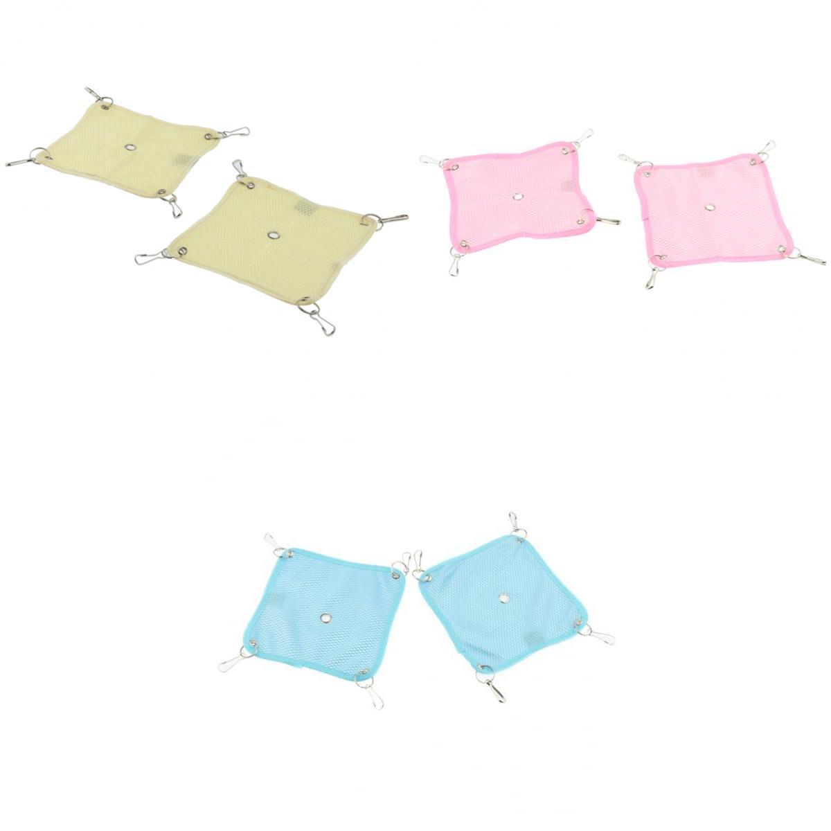 Pack of 6 Pet Animal Cage Grid Hammock Toy Hanging Bed Hamster Hammock