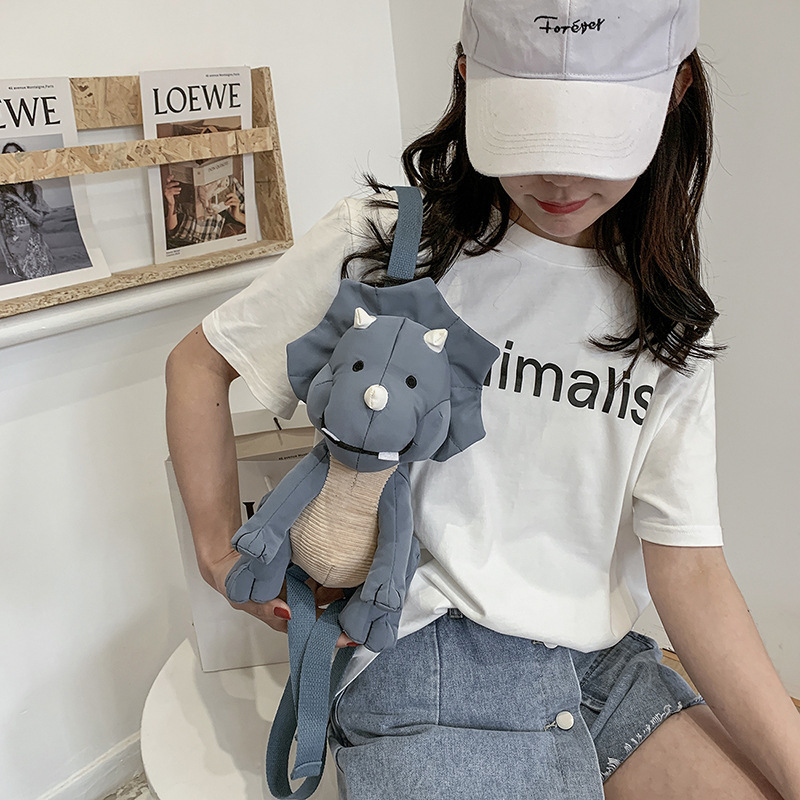 2021 Mới 3D Khủng Long Ba Lô Sáng Tạo Thời Trang Cha Mẹ-Con Ba Lô Bé Gái Dễ Thương Hoạt Hình Hình Khủng Long Túi Chống Nước Kid Túi