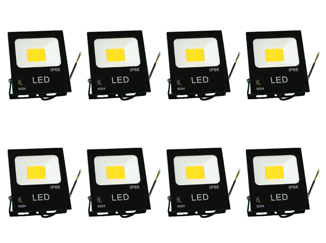 Combo 8 Đèn led pha HL 10w đủ công suất, đèn sân vườn, đèn pha led giá rẻ hàng chính hãng