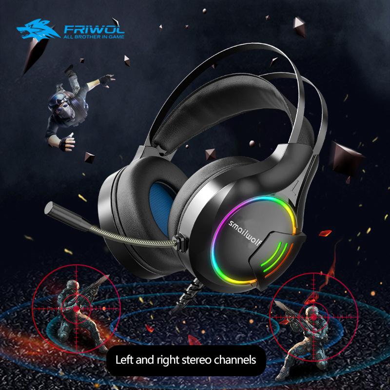 Đèn Có Dây Game Thủ Tai Nghe Cho PS5 1 Máy Tính Bass Stereo Máy Tính Laptop Game Thủ Chuyên Nghiệp Tai Nghe Có Micro Quà Tặng - one