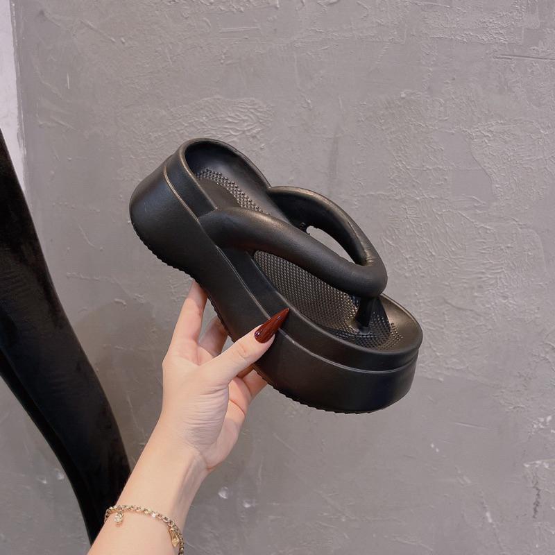 Dép xỏ ngón đế độn 6cm nhiều màu siêu nhẹ siêu êm chống nước đi biển - DL217
