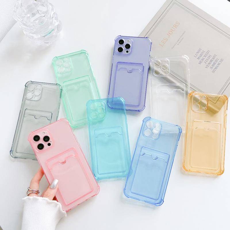 Ốp lưng Iphone chống sốc trong suốt có ngăn đựng thẻ dành cho Iphone 11 / Phone 11 Pro / Iphone 11 Pro Max / Iphone 12 / Iphone 12 Pro / Iphone 12 Pro Max / Iphone 13 / Iphone 13 Pro / IPhone 13 Pro Max / Iphone 14/ Iphone 14 Pro / Iphone 14 Pro Max