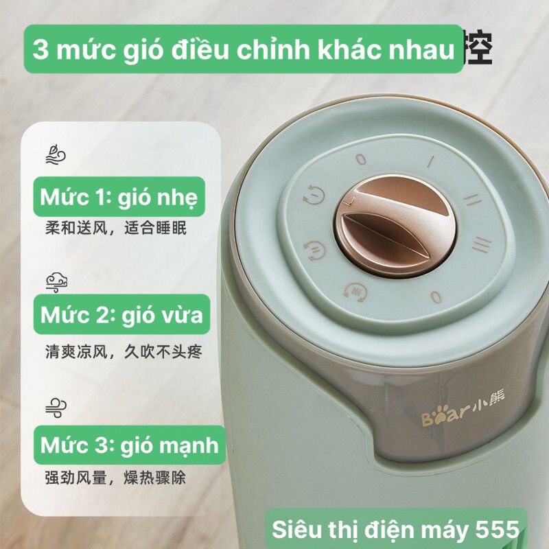 Quạt tháp điều hoà Bear DFS-A40J1 núm cơ, xoay chiều với 3 chế độ gió bảo hành 12 tháng - Hàng chính hãng ANH LAM STORE