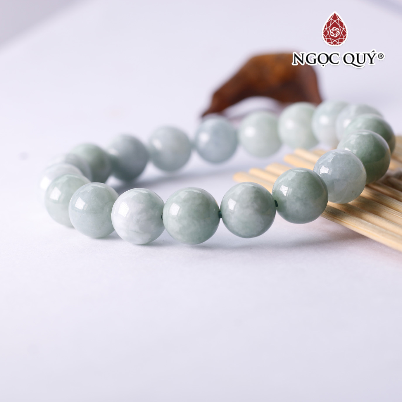 Vòng tay đá cẩm thạch hạt 9mm - Ngọc Quý