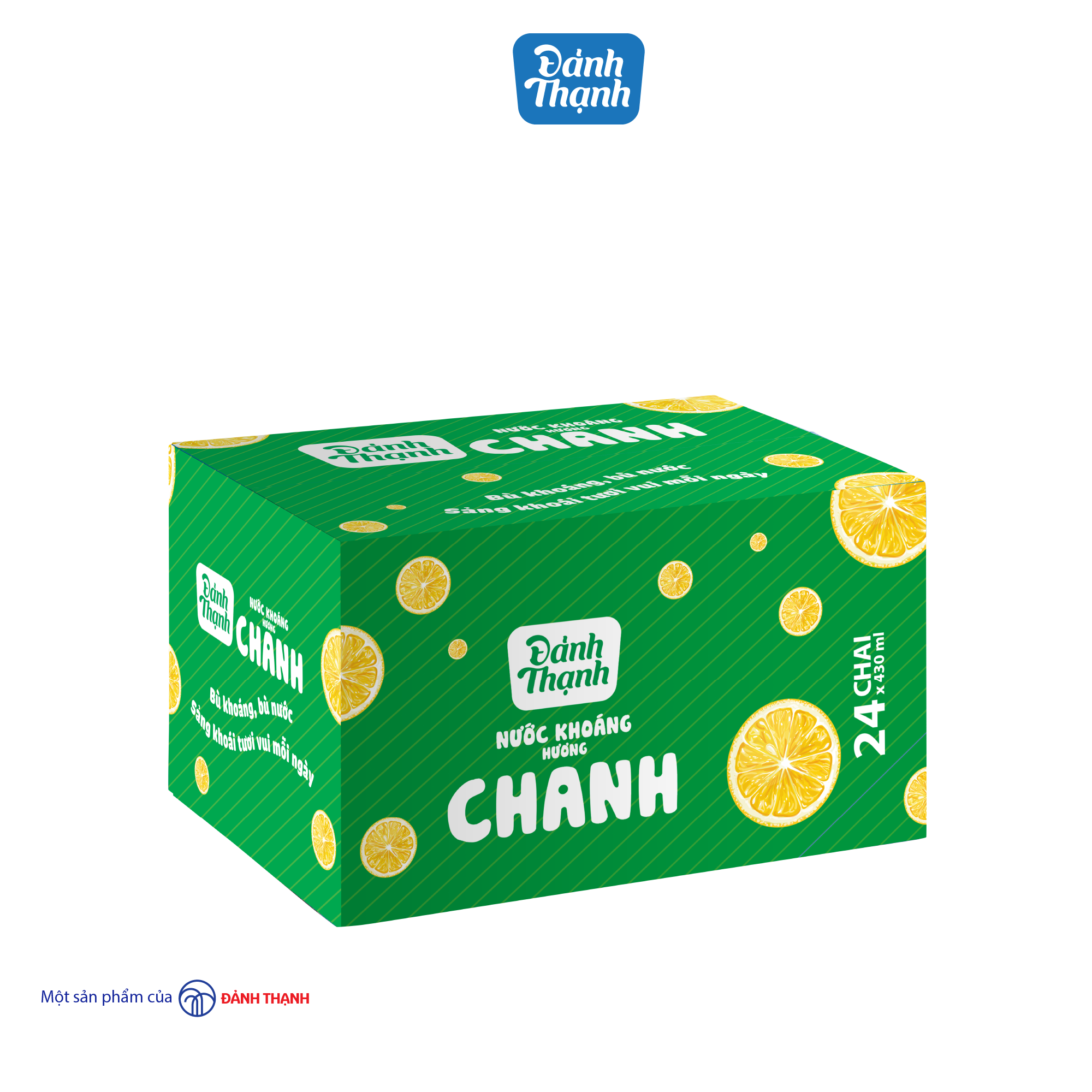 Thùng 24 chai Nước Khoáng Thiên Nhiên Có Ga Đảnh Thạnh Khoáng Chanh 430ml (Đảnh Thạnh Ngọt)