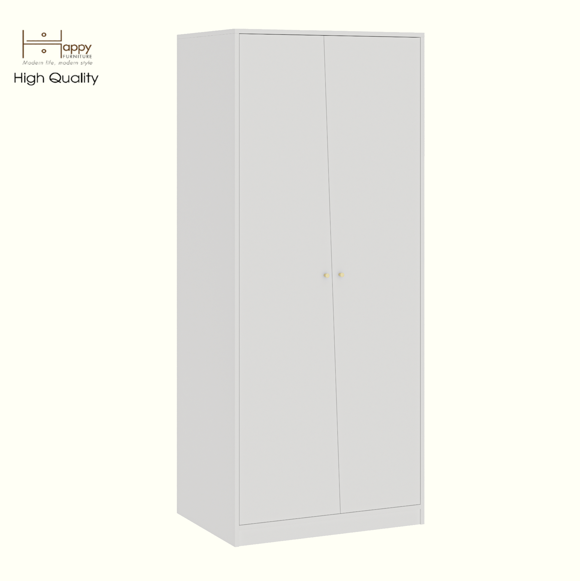HAPPY FURNITURE , Tủ quần áo 2 cửa mở - DALEY ,TCM_278 , 80cm x 58cm x 190cm DxRxC