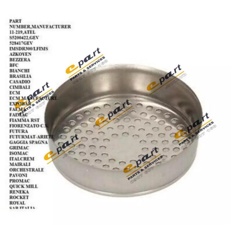 Lưới lọc cho máy pha cà phê Group E61- Lưới lọc phi 60mm
