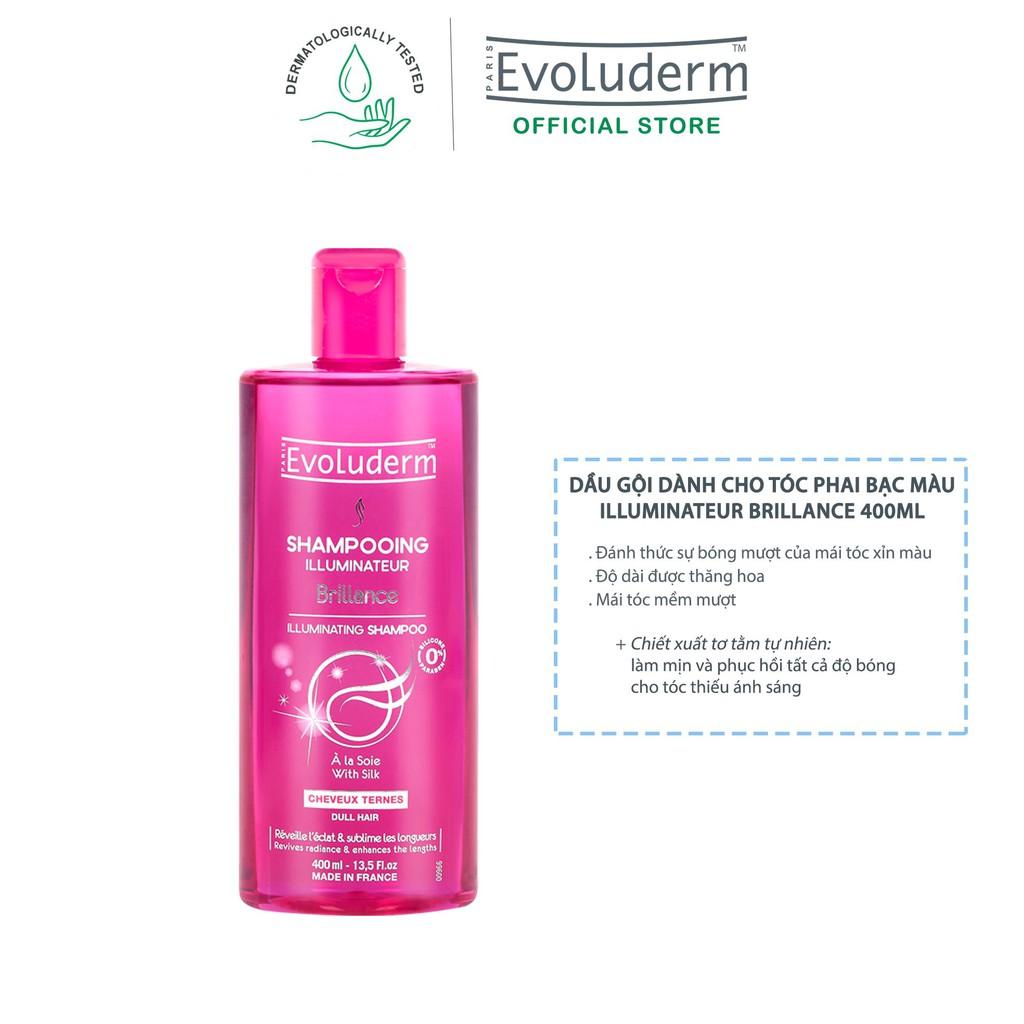 Dầu gội dành cho tóc phai bạc màu Evoluderm Shampoing Illuminateur Brillance 400ml (17310)