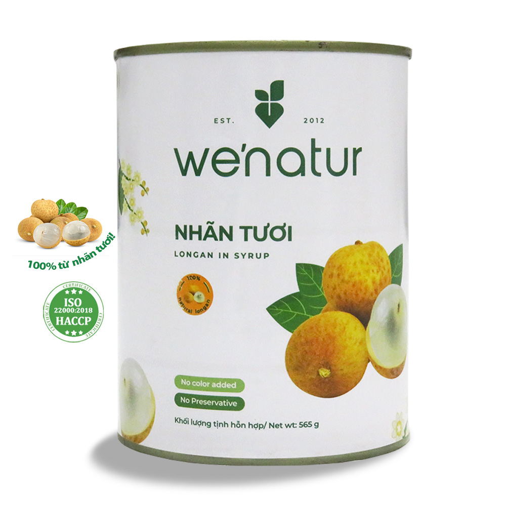 Combo 2 Nhãn Tươi Ngâm Nước Đường we'natur 565g