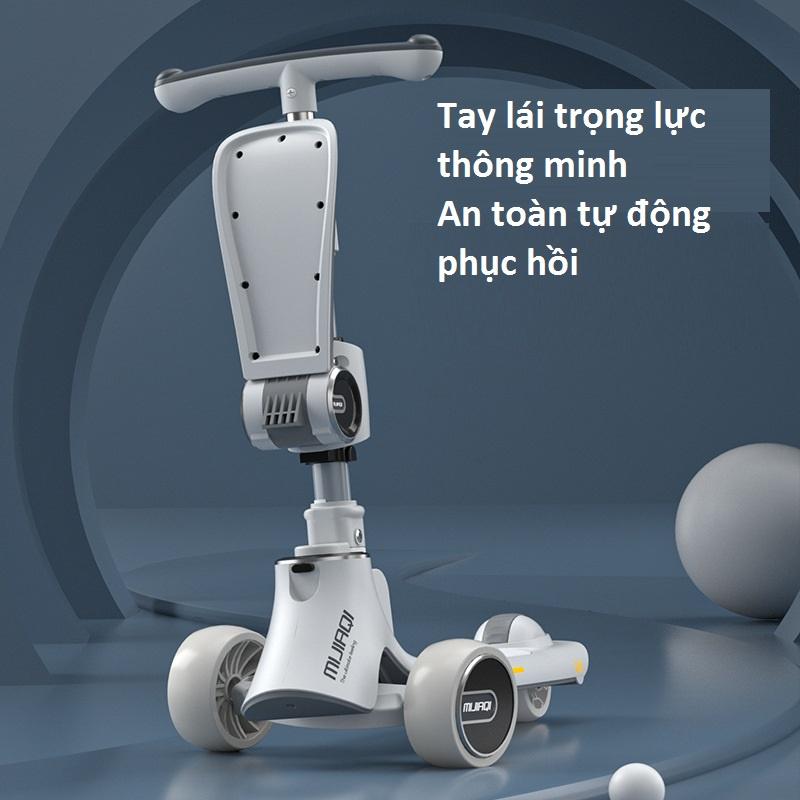 Xe scooter cho bé đa năng bánh phát sáng, chất liệu an toàn chống trơn trượt