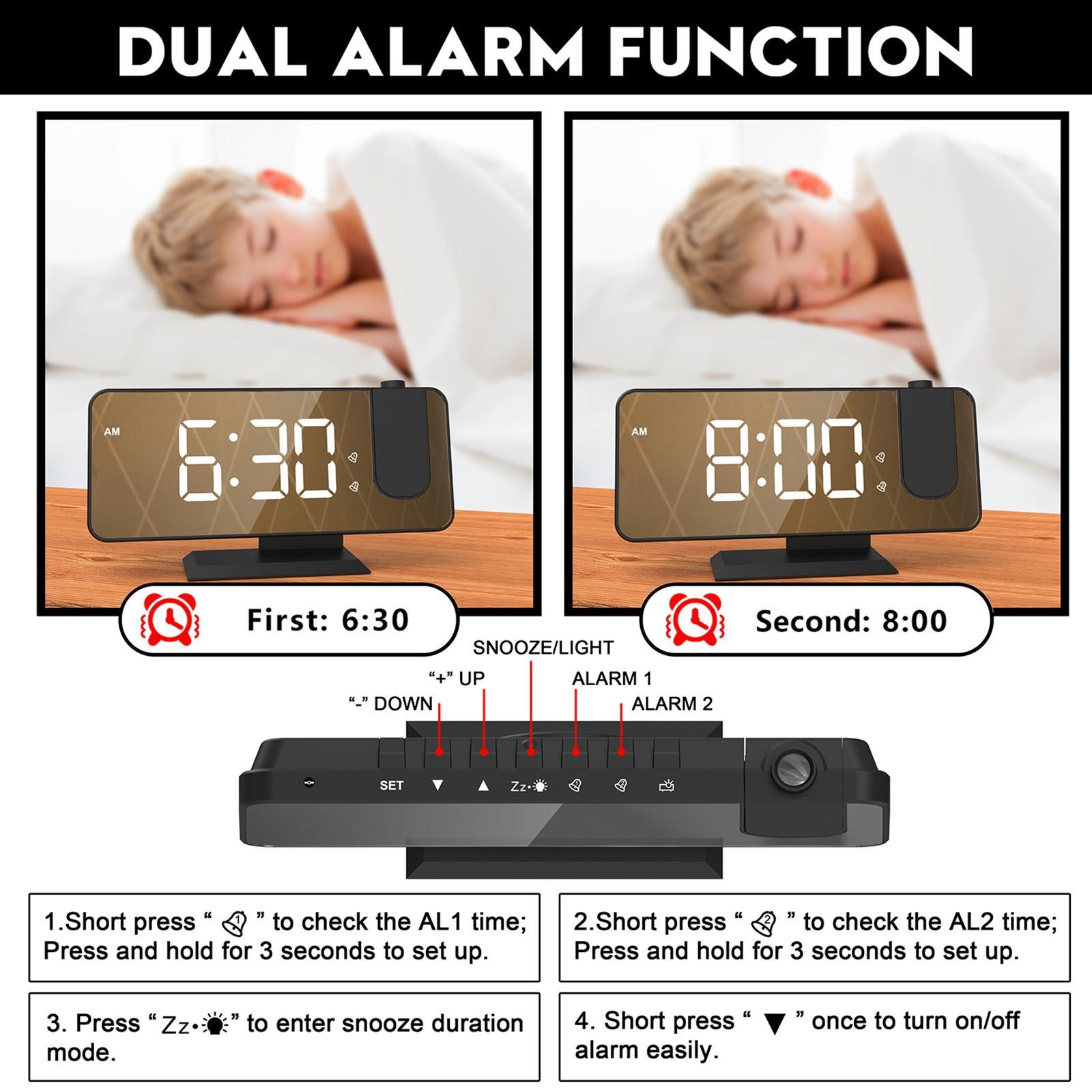 Clock Electronic Clock Large Display Snooze