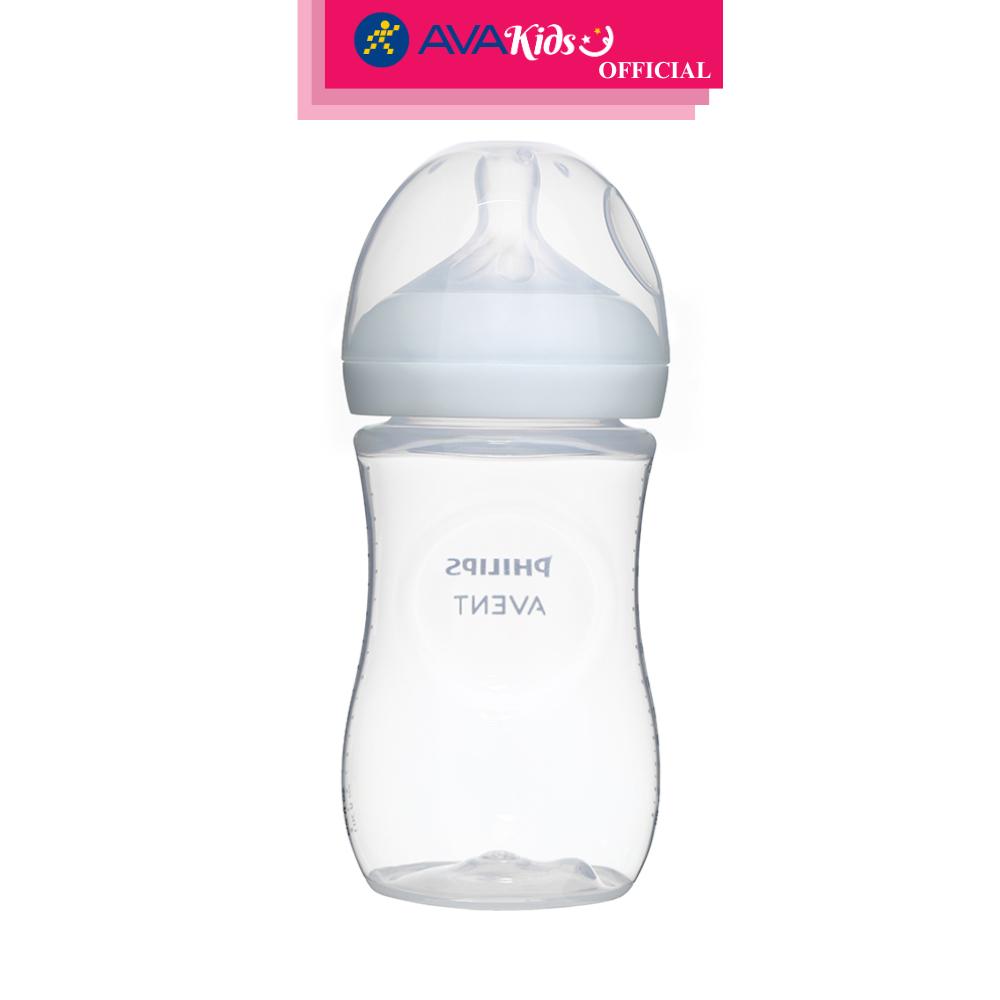 Combo 2 bình sữa nhựa PP Philips Avent SCY903/02 cổ rộng 260 ml (1 - 3 tháng) - Hàng Chính Hãng