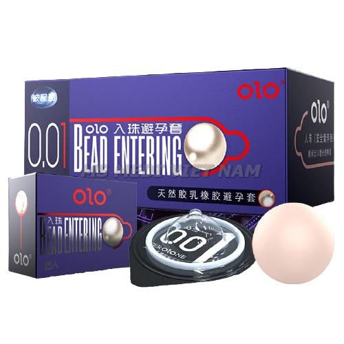 Bao Cao Su OLO Tăng Kích Thước 4.5cm, 1 Bi To, 1 Bi Nhỏ và 1 BCS Siêu Mỏng 001, nhiều gel bôi trơn kích thích điểm G