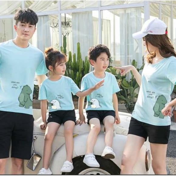 Combo áo thun gia đình khủng long , đủ màu , đủ size từ 8kg đến 100kg .
