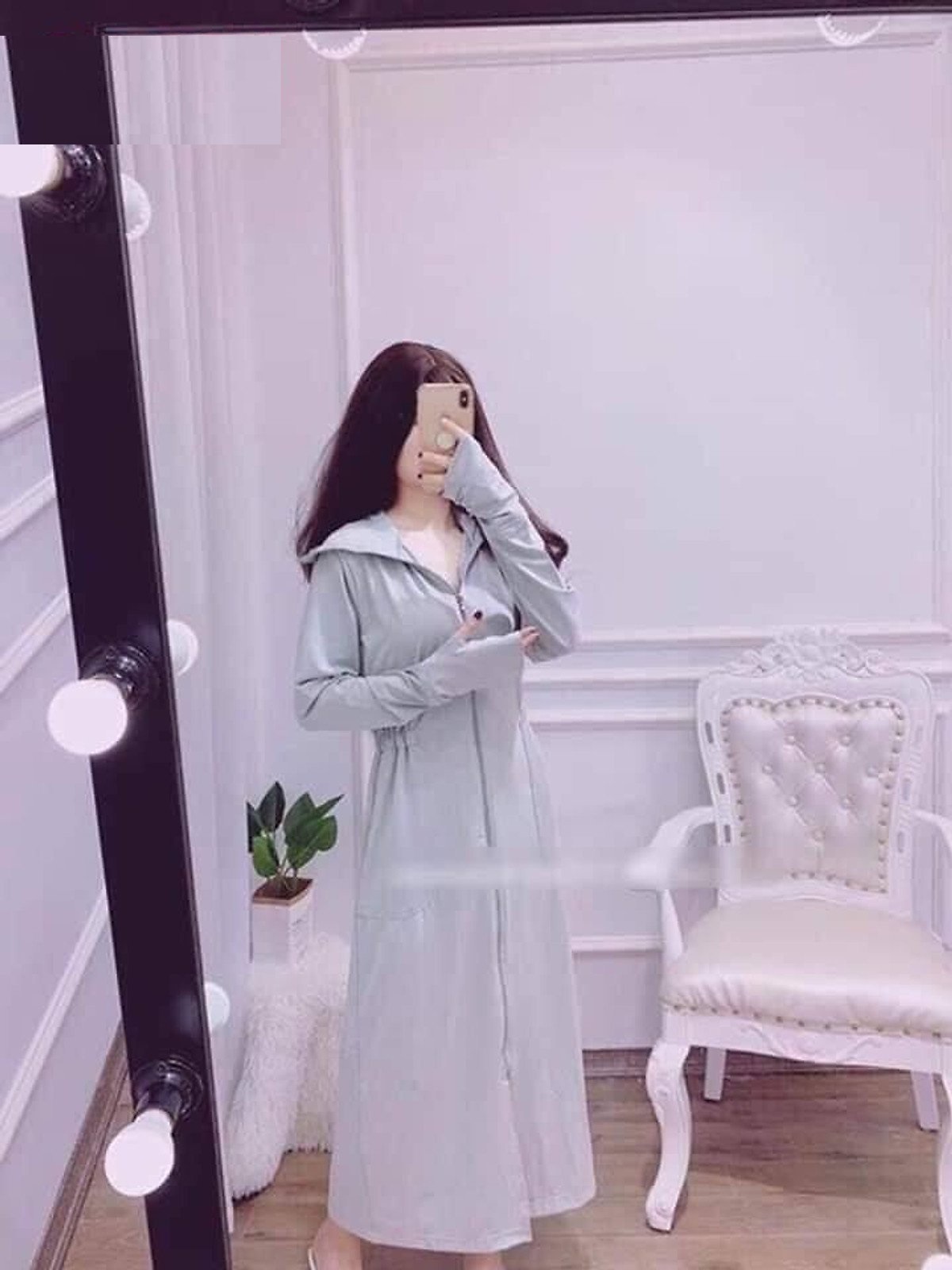 Áo khoác chống nắng G 2 lớp, chống nắng toàn thân tiện dụng cho nữ