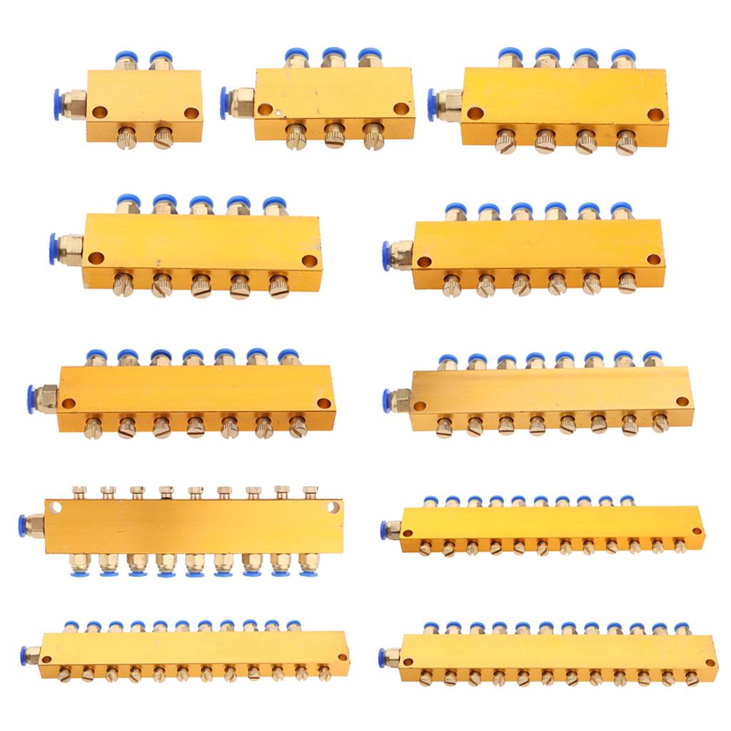 Adjustable Lube Oil Distributor Value Manifold Block 6mm In/4mm Out