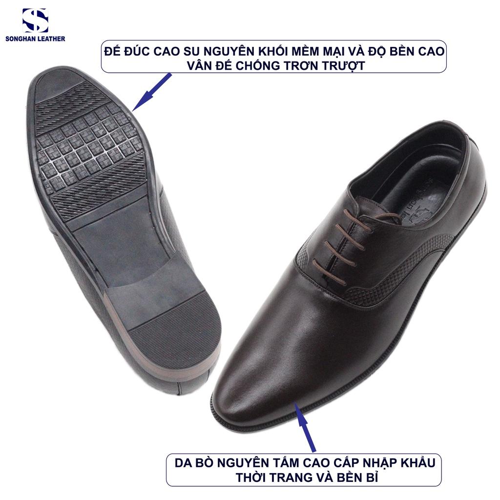 Giày Nam Oxford Công Sở Da Bò Nappa Cao Cấp Songhan Leather SH03.Giày Đế Khâu Tay.Bảo Hành 12 Tháng