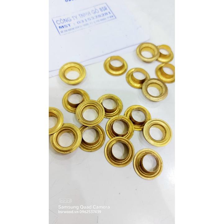 Khoen ore mắt cáo 12mm Bằng sắt xi màu VÀNG Khuy mắt cáo bấm bạt, túi giấy Túi 100 cái + 100 long đền