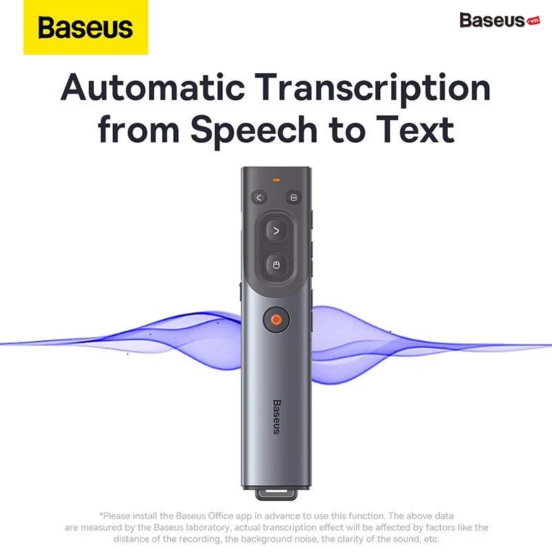 Bút Trình Chiếu Thông Minh Baseus Orange Dot AI Wireless Presenter Sử Dụng Với Màn Hình TV &amp; Nhận Diện Giọng Nói - Hàng Chính Hãng