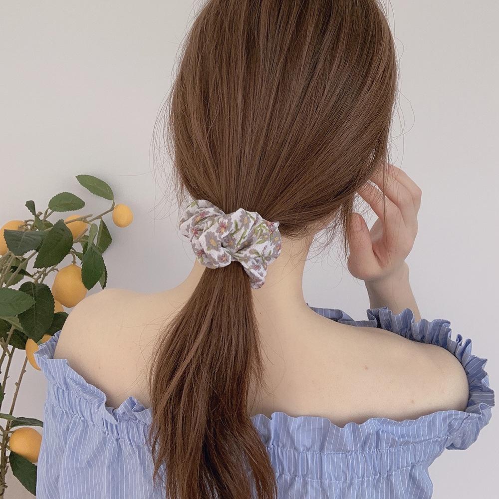 Scrunchies Vải Cotton Hoa Nhí Nhiều Màu Sắc