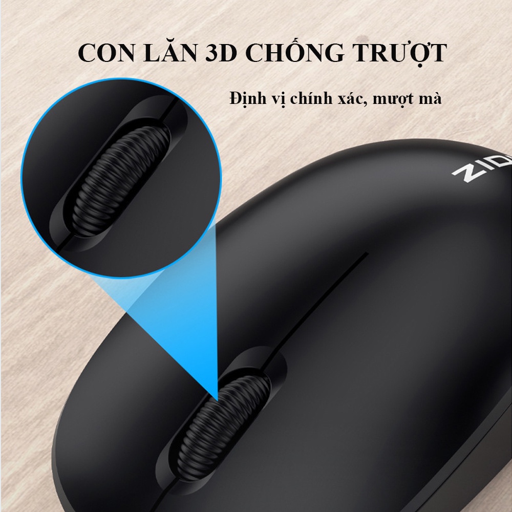 Bộ bàn phím chuột không dây wireless USB 2.4GHz KM60 gõ êm nhẹ không gây tiếng ồn giá rẻ dùng cho văn phòng, sinh viên