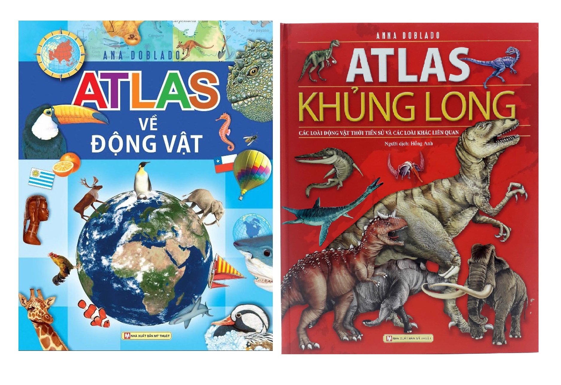 Sách - Combo Sách - Atlas Về Động Vật + Khủng Long.Tặng bút và sổ tay MHB
