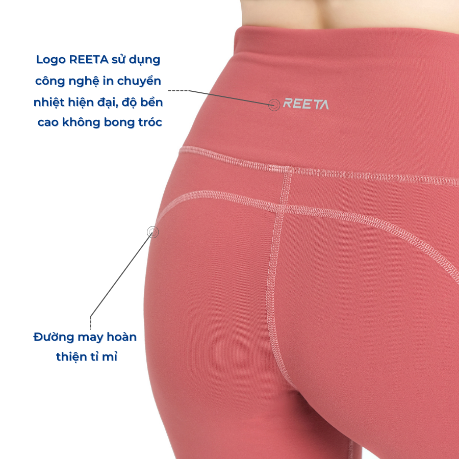 Quần legging nữ dáng lửng REETA chất vải co giãn, tôn dáng phù hợp mọi loại hình vận động - A1784