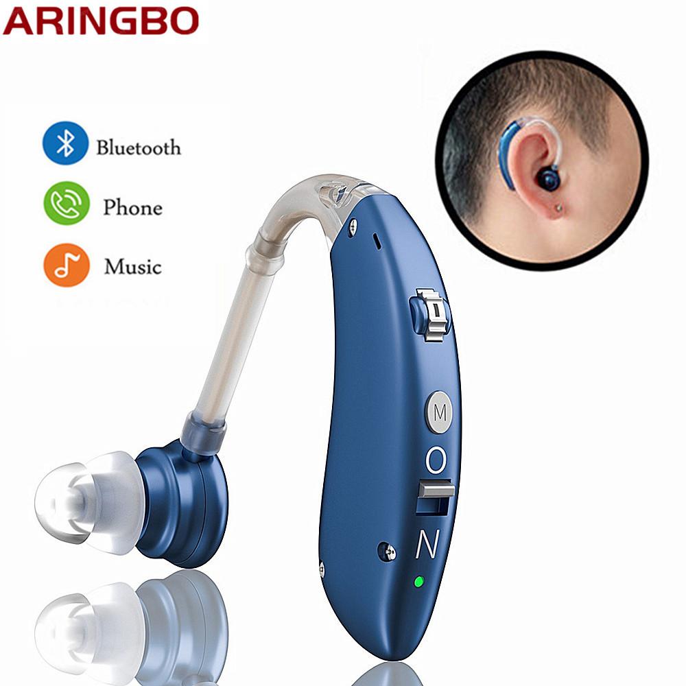 Mới Máy Trợ Thính Bluetooth Cho Người Điếc Giọng Nói Loa Người Già Điếc Mini Có Thể Sạc Lại Có Thể Điều Chỉnh Âm Thanh Khuếch Đại Âm Thanh Trò Chơi Truyền Hình Cuộc Gọi Màu sắc: màu be