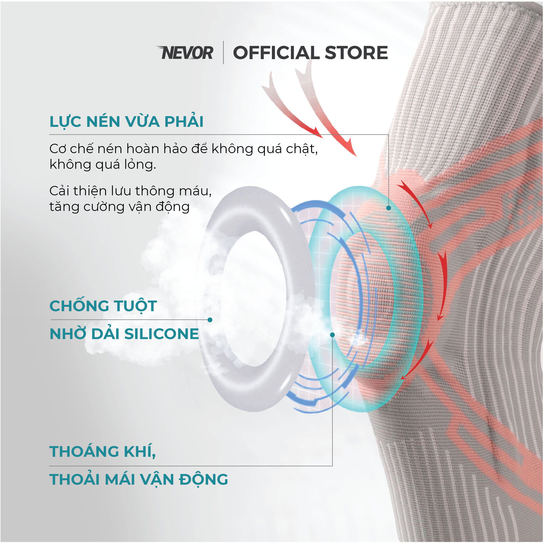 Băng Gối Nevor BDG11 Tập Gym, Yoga Có Đệm Chống Sốc Và Lò Xo Trợ Lực Bảo Vệ Vượt Trội, Hỗ Trợ Và Phòng Tránh Chấn Thương