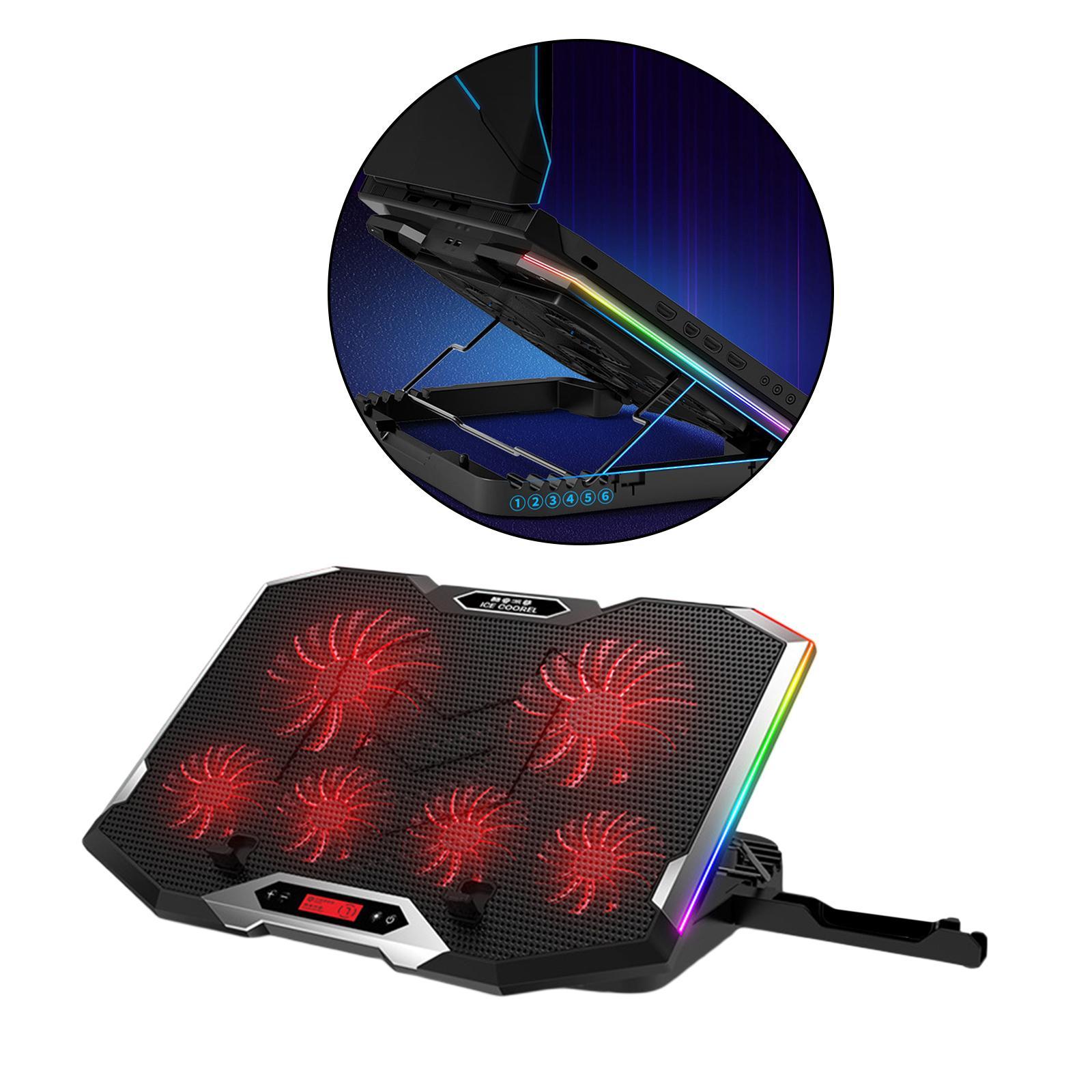 Gaming RGB Laptop Cooler Stand Cooling Pad for 12 to 18" Notebook