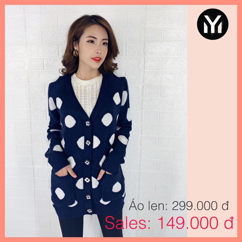 Áo Len - Áo Cardigan Len Nữ 2 Túi Bo Gấu Hình Bóng Full Size - MYM_shop