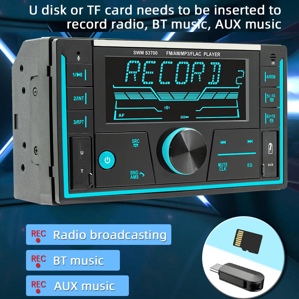 Multi-function Car BT MP3 Player Car Locating Audio Playing Device Dual USB Car Audio Player Auto Voice Assistant MP3 Player Radio Receiver