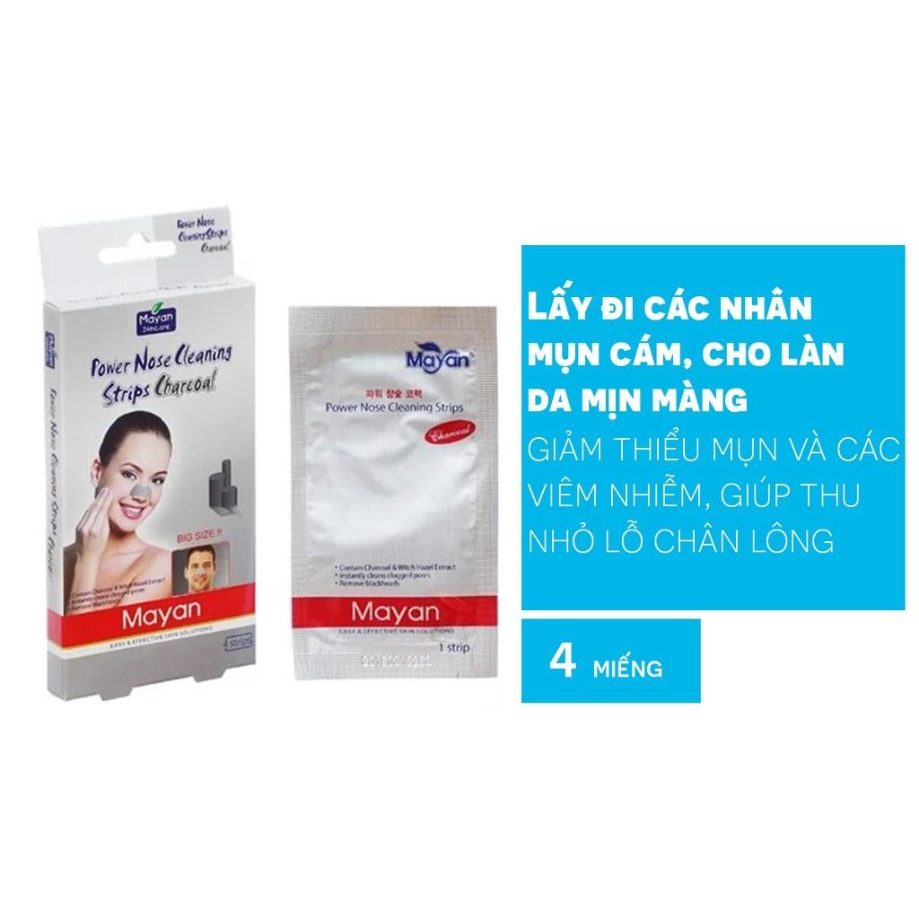 Miếng dán lột mụn cám 2 bên cánh mũi Mayan Skincare Nose Cleaning Strips