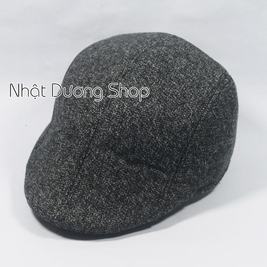 Mũ Beret Nam Trung Niên, nón mỏ vịt người lớn bít đuôi chất vải Nỉ cao cấp mang phong cách chửng chạc và sành điệu