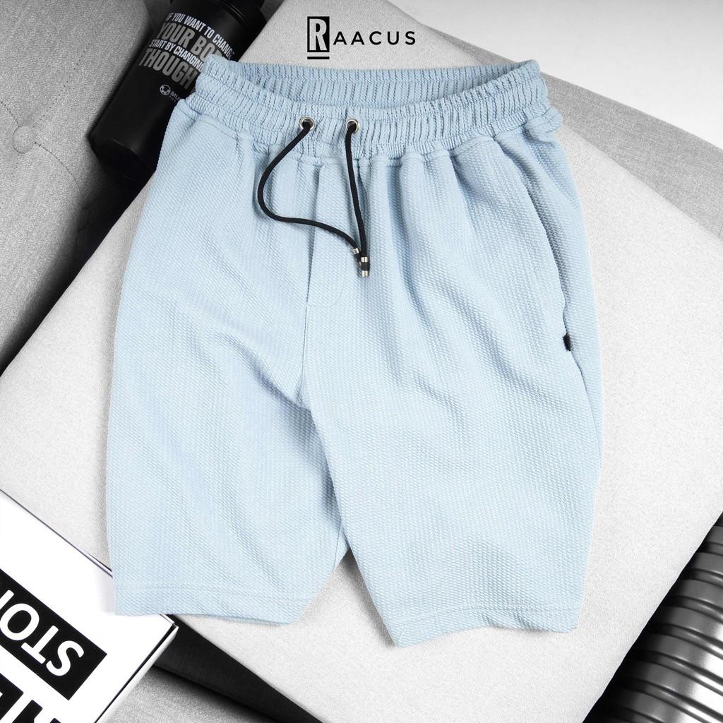 Quần short nam unisex chất đũi dáng suông RAACUS, quần short thể thao nam phong cách ulzzang mùa hè – Q110