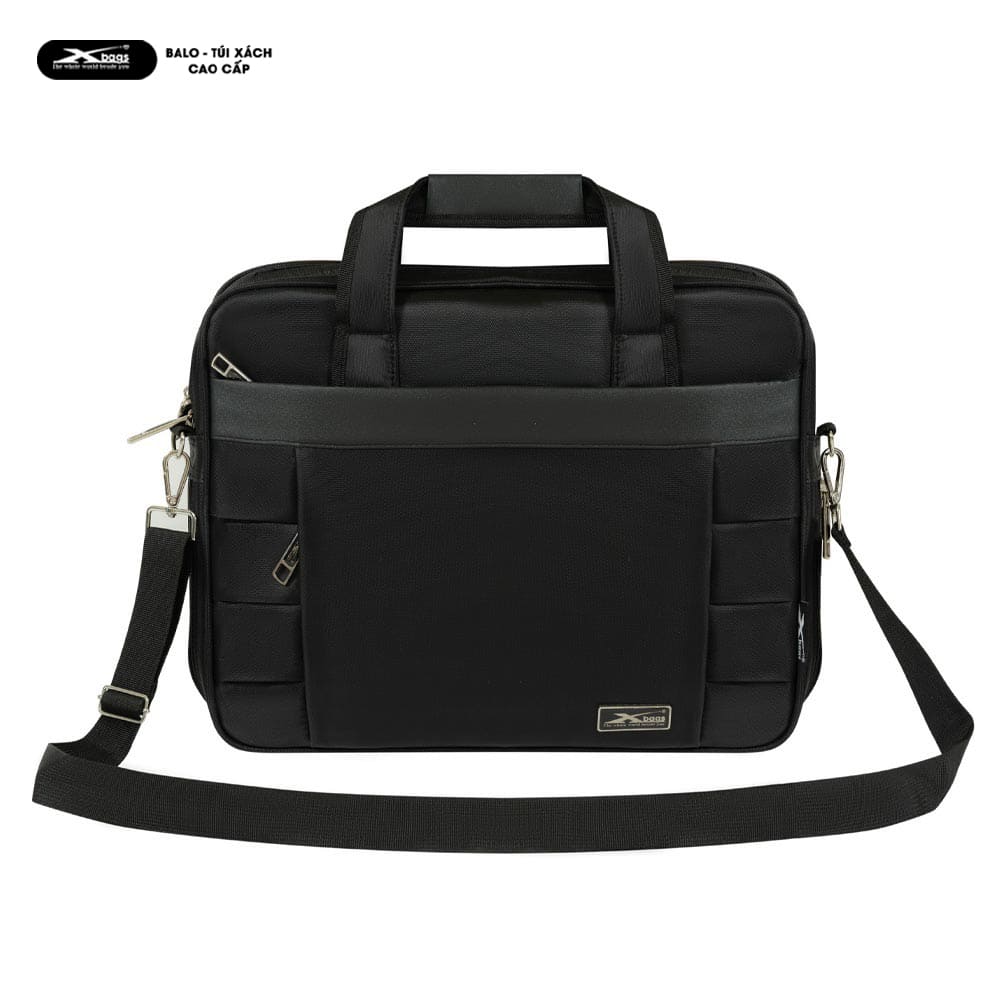 Cặp Doanh Nhân Xbags Expand Pro XB4002 Màu Đen Cao Cấp, Chống Nước, Nhiều Ngăn, Đựng Được Laptop 17 Inch, Có Khóa Nới Rộng, Sang Trọng!