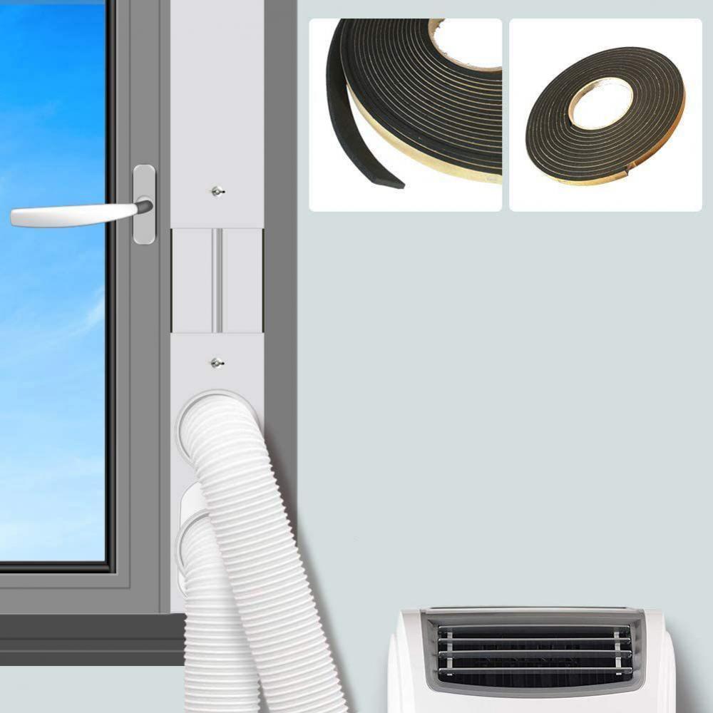 Portable Air Conditioner Window with Coupler for Exhaust Hose Universal