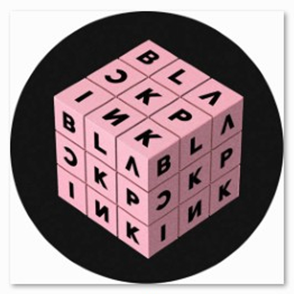 Miếng ảnh dán Blackpink logo nền đen giá đỡ điện thoại nhóm nhạc hàn quốc