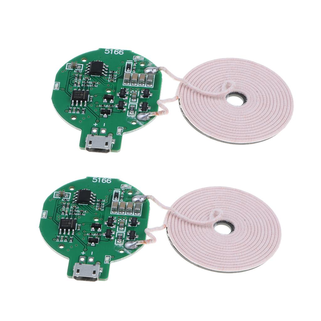 2x  Qi  Wireless  Charger  PCBA  Circuit  Board  Coil  Wireless  Charging  for  Phone