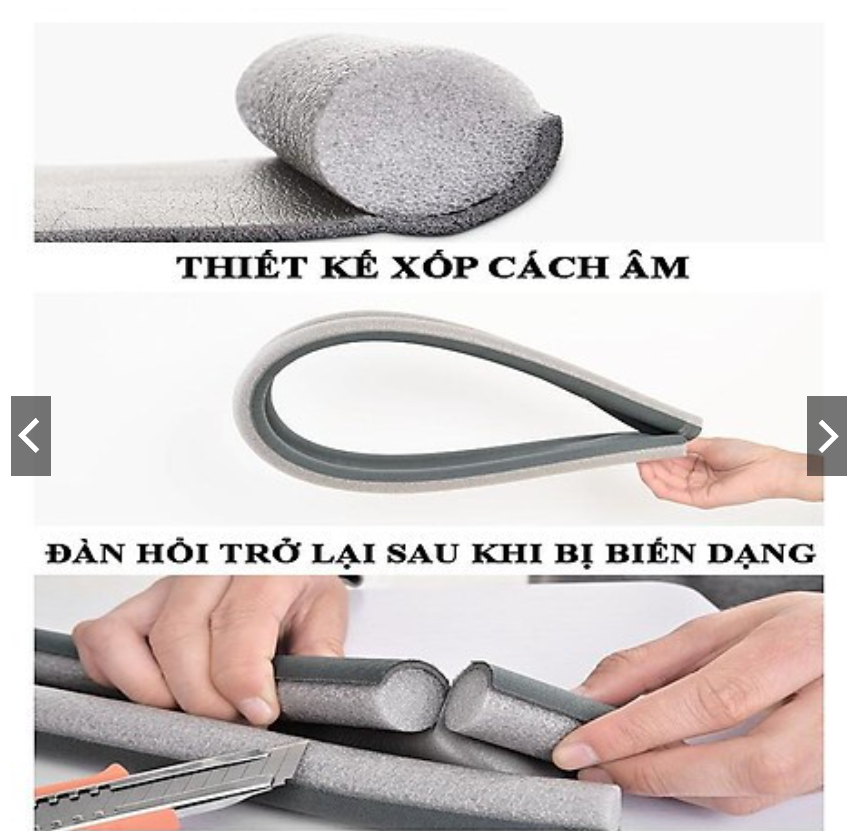 Thanh Nẹp Xốp Chặn Khe Cửa Chặn Đáy Khe Cửa, chặn con trùng tiết kiệm điện năng rất tiện dụng.